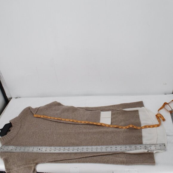 Brochu walker Sweater dress womens Medium Looker layered camel Wool Cashmere - Picture 13 of 16